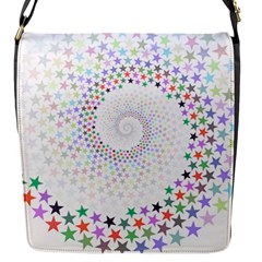 Prismatic Stars Whirlpool Circlr Rainbow Flap Messenger Bag (s)