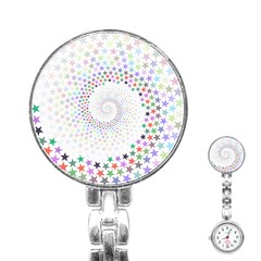 Prismatic Stars Whirlpool Circlr Rainbow Stainless Steel Nurses Watch