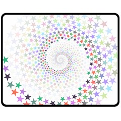 Prismatic Stars Whirlpool Circlr Rainbow Double Sided Fleece Blanket (medium) 