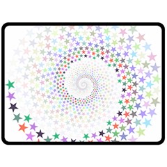 Prismatic Stars Whirlpool Circlr Rainbow Double Sided Fleece Blanket (large)  by Mariart