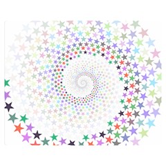 Prismatic Stars Whirlpool Circlr Rainbow Double Sided Flano Blanket (medium)  by Mariart