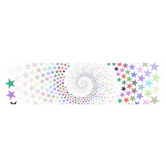 Prismatic Stars Whirlpool Circlr Rainbow Satin Scarf (oblong) by Mariart