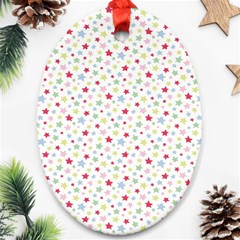 Star Rainboe Beauty Space Oval Ornament (two Sides) by Mariart