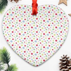 Star Rainboe Beauty Space Heart Ornament (two Sides) by Mariart