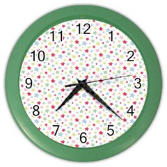 Star Rainboe Beauty Space Color Wall Clocks by Mariart