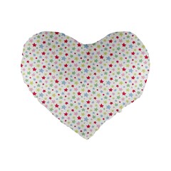 Star Rainboe Beauty Space Standard 16  Premium Flano Heart Shape Cushions by Mariart