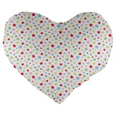 Star Rainboe Beauty Space Large 19  Premium Flano Heart Shape Cushions