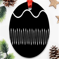 Style Line Amount Wave Chevron Ornament (oval)