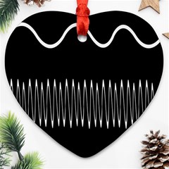 Style Line Amount Wave Chevron Ornament (heart) by Mariart