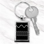 Style Line Amount Wave Chevron Key Chains (Rectangle)  Front