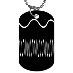 Style Line Amount Wave Chevron Dog Tag (one Side)