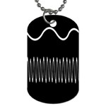 Style Line Amount Wave Chevron Dog Tag (Two Sides) Front