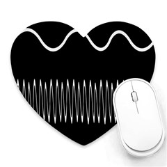 Style Line Amount Wave Chevron Heart Mousepads by Mariart