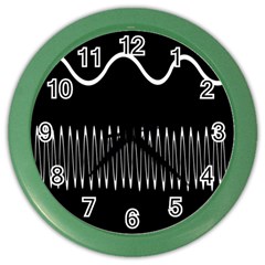 Style Line Amount Wave Chevron Color Wall Clocks