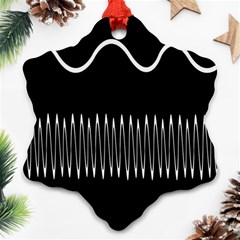 Style Line Amount Wave Chevron Snowflake Ornament (two Sides) by Mariart