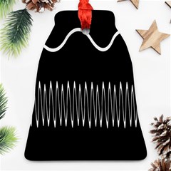 Style Line Amount Wave Chevron Bell Ornament (two Sides)