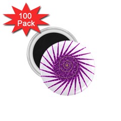 Spiral Purple Star Polka 1 75  Magnets (100 Pack)  by Mariart