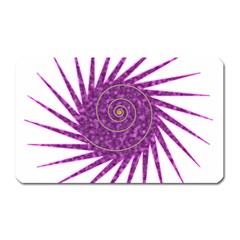 Spiral Purple Star Polka Magnet (rectangular) by Mariart