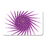 Spiral Purple Star Polka Magnet (Rectangular) Front