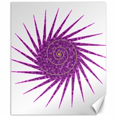 Spiral Purple Star Polka Canvas 8  X 10 