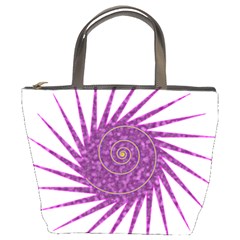 Spiral Purple Star Polka Bucket Bags by Mariart