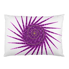 Spiral Purple Star Polka Pillow Case by Mariart