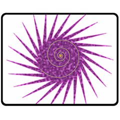 Spiral Purple Star Polka Fleece Blanket (medium)  by Mariart