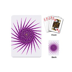 Spiral Purple Star Polka Playing Cards (mini)  by Mariart