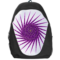 Spiral Purple Star Polka Backpack Bag by Mariart