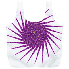 Spiral Purple Star Polka Full Print Recycle Bags (l)  by Mariart