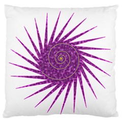 Spiral Purple Star Polka Standard Flano Cushion Case (one Side) by Mariart