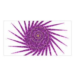 Spiral Purple Star Polka Satin Shawl by Mariart