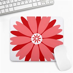 Sunflower Flower Floral Red Large Mousepads by Mariart