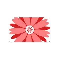 Sunflower Flower Floral Red Magnet (name Card)