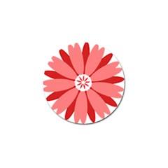 Sunflower Flower Floral Red Golf Ball Marker by Mariart