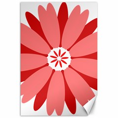 Sunflower Flower Floral Red Canvas 20  X 30  