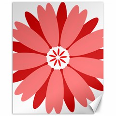 Sunflower Flower Floral Red Canvas 11  X 14   by Mariart