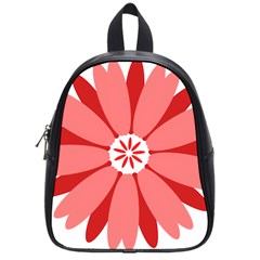 Sunflower Flower Floral Red School Bag (small) by Mariart