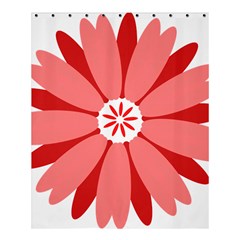 Sunflower Flower Floral Red Shower Curtain 60  X 72  (medium)  by Mariart