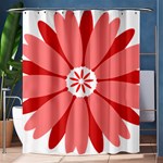 Sunflower Flower Floral Red Shower Curtain 60  x 72  (Medium)  60 x72  Curtain