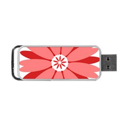 Sunflower Flower Floral Red Portable Usb Flash (two Sides)