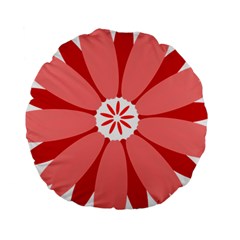 Sunflower Flower Floral Red Standard 15  Premium Round Cushions