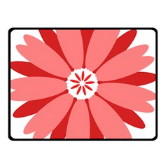 Sunflower Flower Floral Red Double Sided Fleece Blanket (small) 