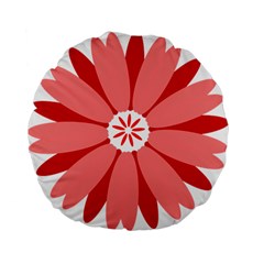 Sunflower Flower Floral Red Standard 15  Premium Flano Round Cushions