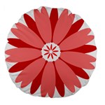 Sunflower Flower Floral Red Large 18  Premium Flano Round Cushions Front