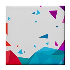 Triangle Chevron Colorfull Tile Coasters