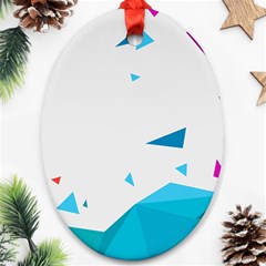 Triangle Chevron Colorfull Ornament (Oval)