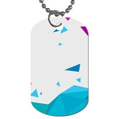 Triangle Chevron Colorfull Dog Tag (One Side)