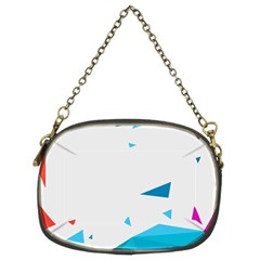 Triangle Chevron Colorfull Chain Purses (two Sides)  by Mariart