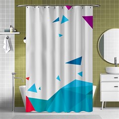 Triangle Chevron Colorfull Shower Curtain 48  x 72  (Small) 